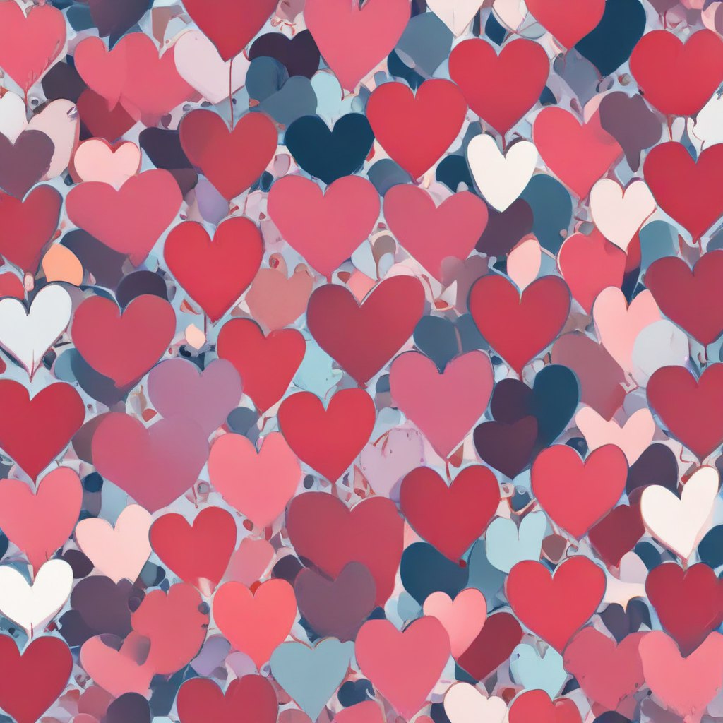 a collage of hearts